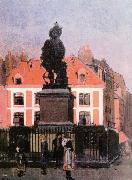Walter Sickert The Statue of Duquesne, Dieppe oil painting